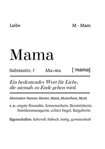 Kunstdruck MAMA Definition