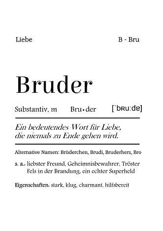 Kunstdruck BRUDER Definition