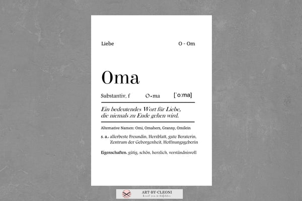 Kunstdruck OMA Definition